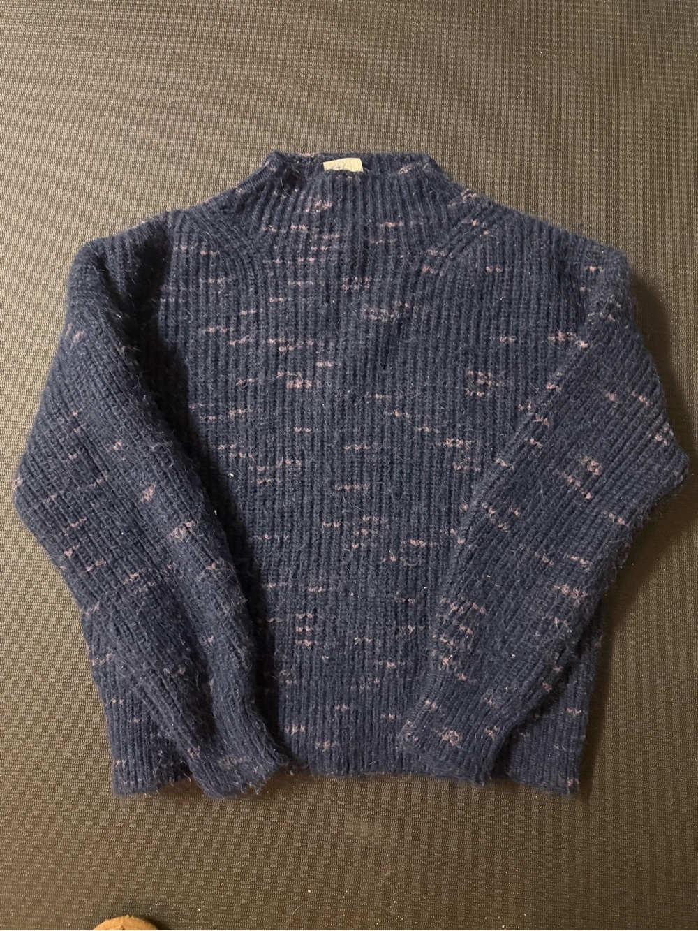 Varley Navy Speckled Crewneck Sweater